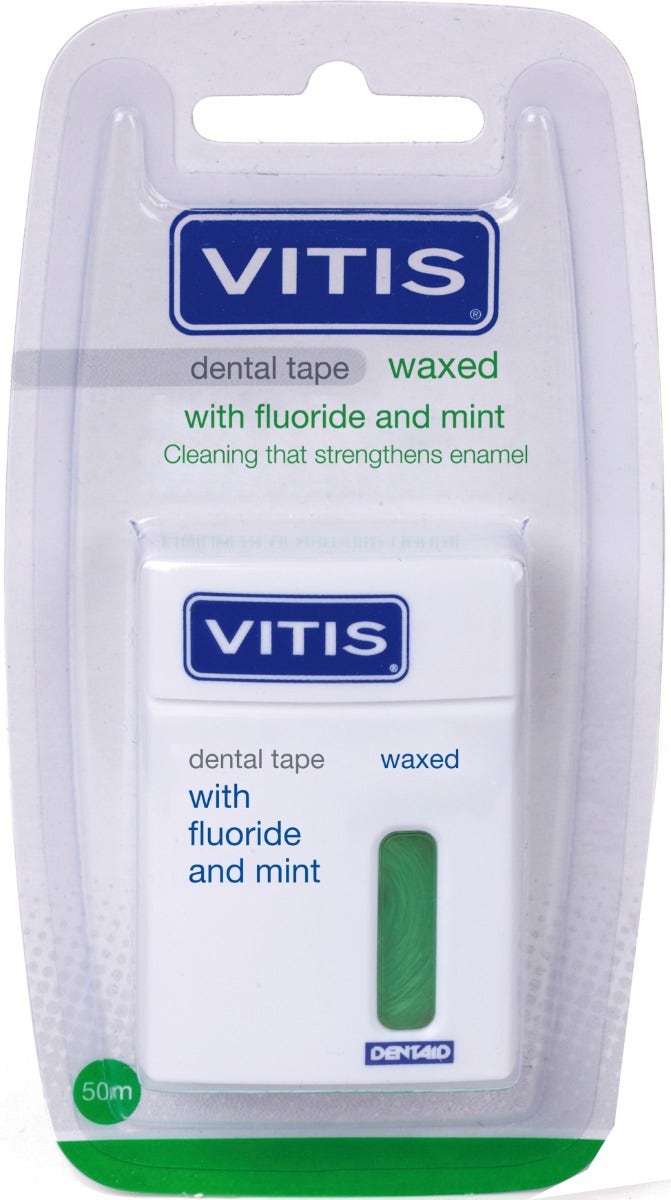 Vitis Bande interdentaire Dental Tape avec cire, fluor et menthe
