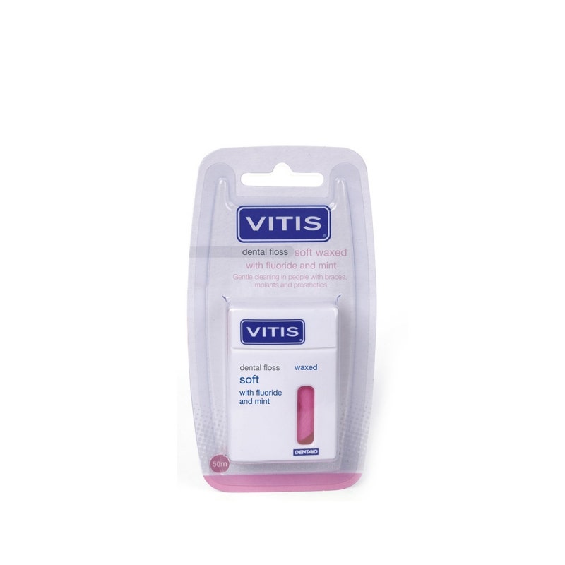 Vitis Fil dentaire Dental Floss Soft avec cire, fluor et menthe