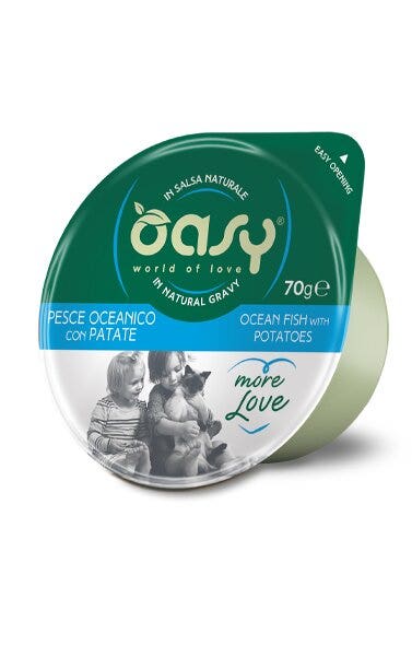 Oasy More Love Chat Poisson de l'océan aux pommes de terre 70 g