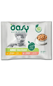Oasy Bouchées en sauce pour chats adultes Multipack Sterilized Selection 4x85g