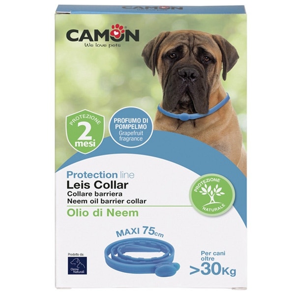 Camon Collier anti-aboiement pour chiens Leis à l'huile de neem 75 cm