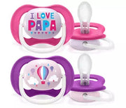 Philips Avent Sucette Ultra Air Balloon/Papa Fille 6-18 mois, lot de 2