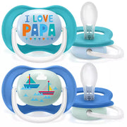 Philips Avent Sucette Ultra Air Boat/Papa Garçon 6-18 mois 2 pièces