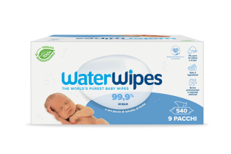 WaterWipes Lingettes humides pour bébés, lot de 9