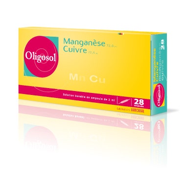 Oligosol Labcatal Nutrition Manganèse/Cuivre 28 ampoules