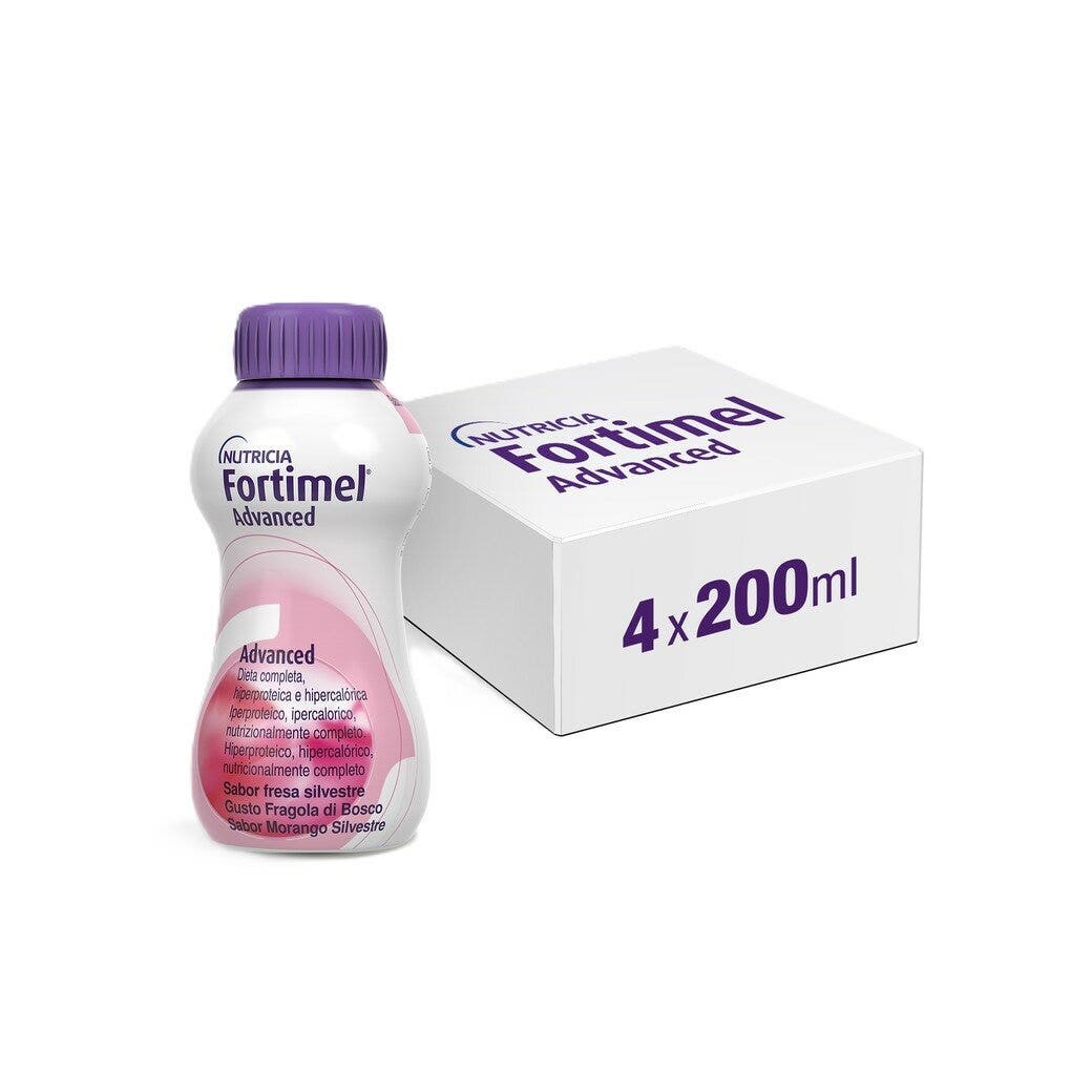 Fortimel Advanced Fraise des bois 4 x 200 ml