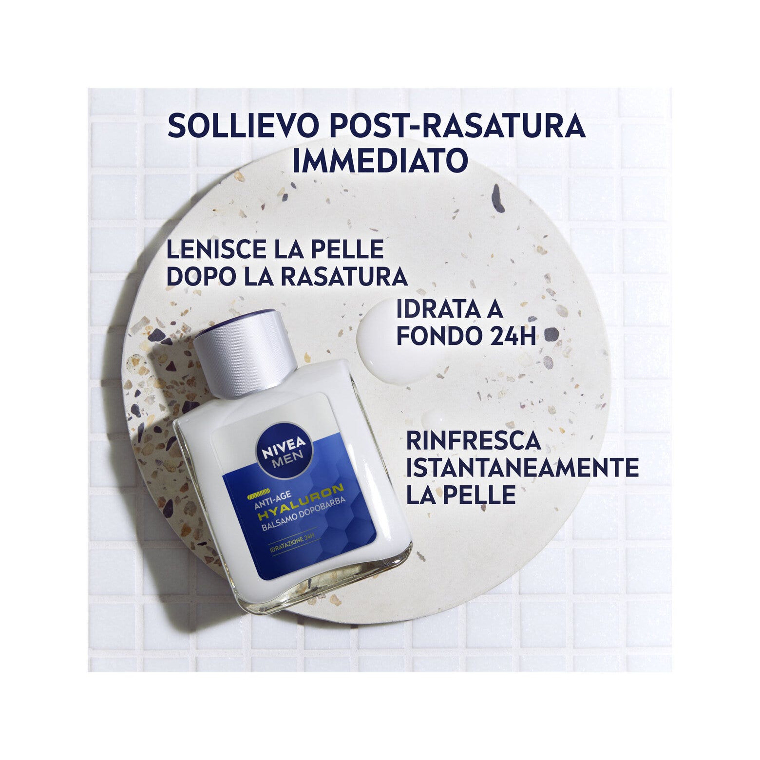 Nivea Men Anti-âge Hyaluron Baume Après-rasage pour homme Hydratant pour peaux matures 100 ml