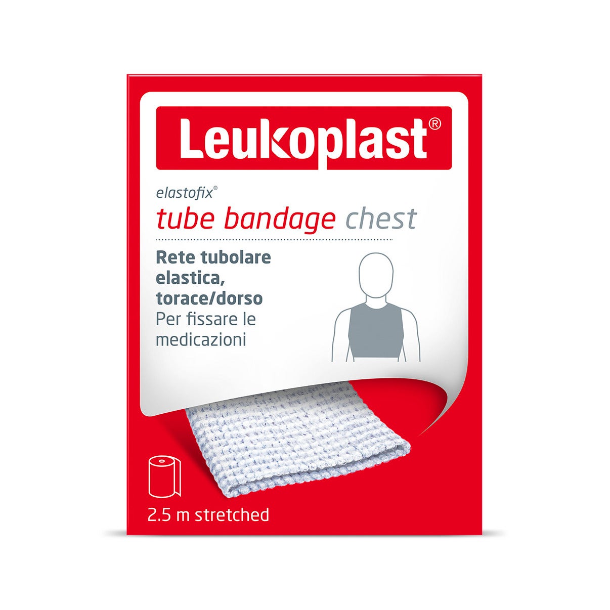 Elastofix Rete Tubolare Torace Dorso 2.5m 1 Pezzo