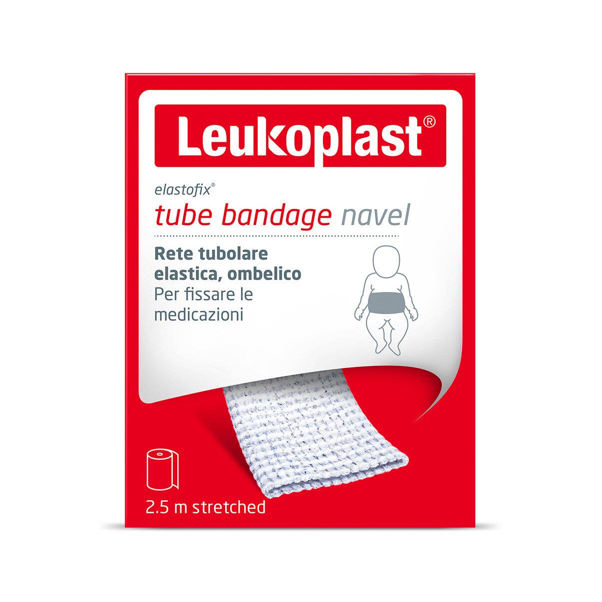 Elastofix Bandes de fixation pour le nombril 2,5 m 1 pièce