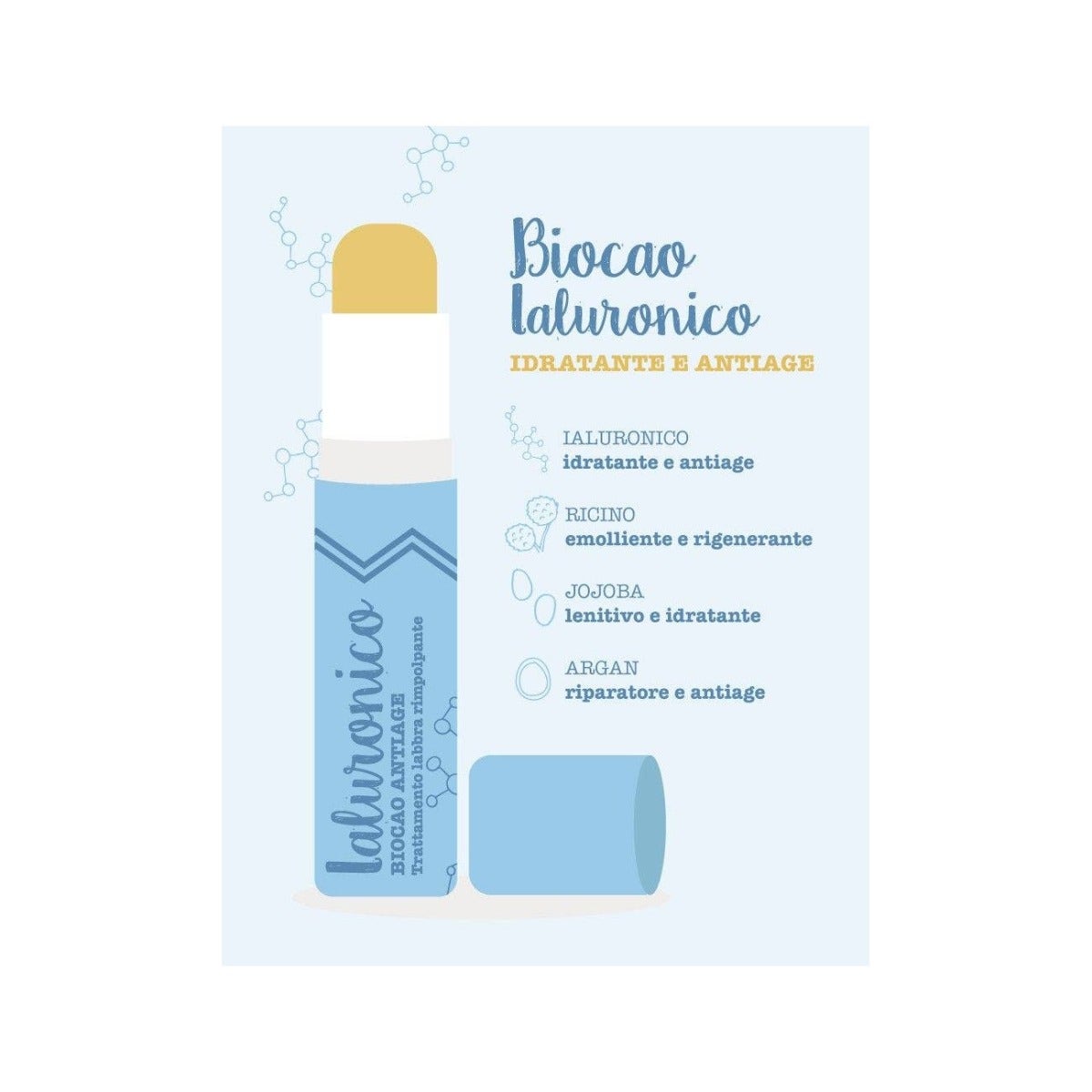 La Saponaria Biocao Baume à lèvres à l'acide hyaluronique 5,7 ml