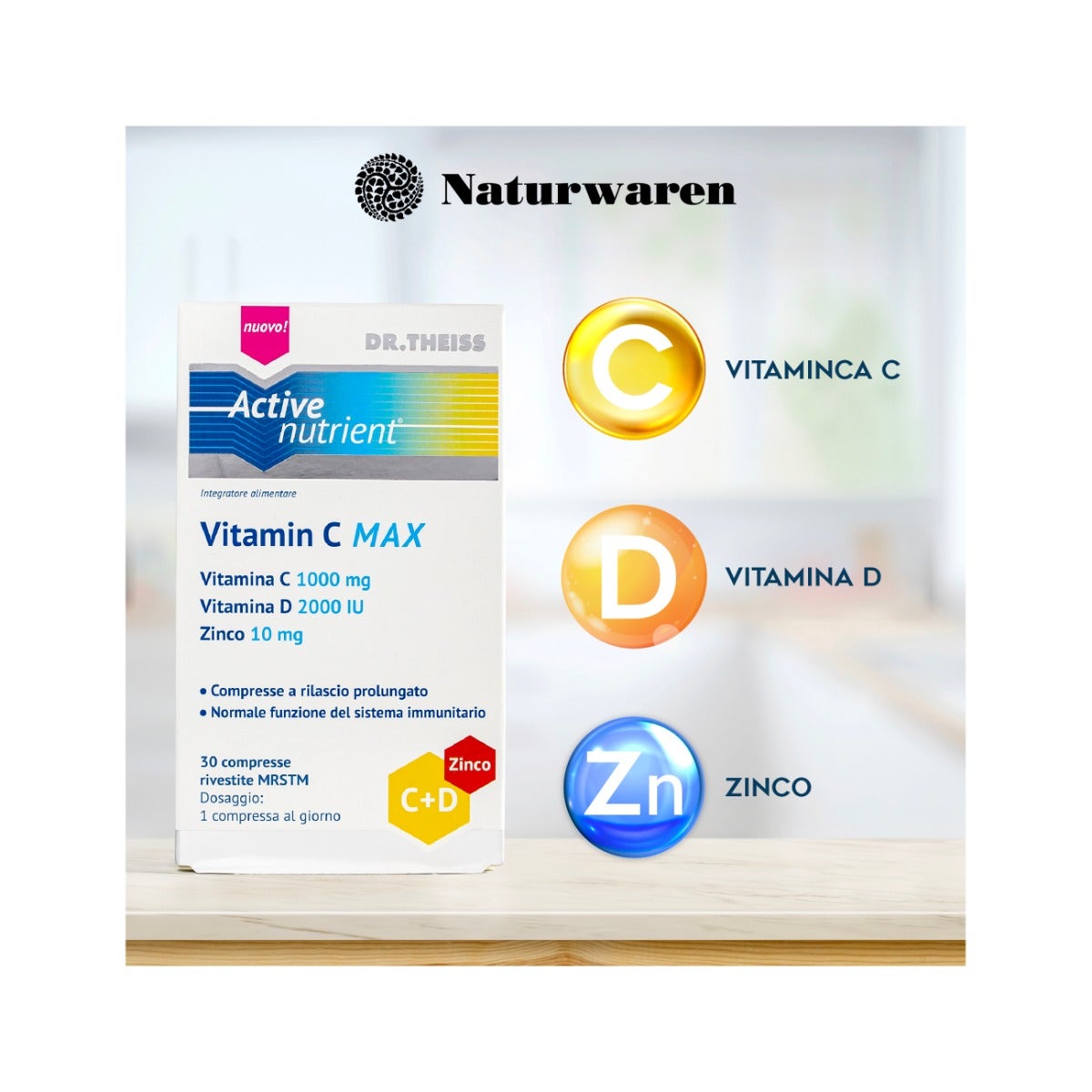 Dr Theiss Active Nutrient Vitamine C Max 30 comprimés