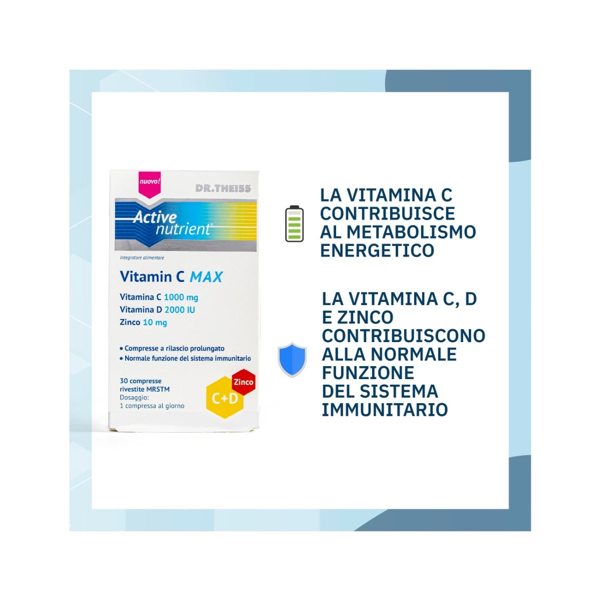 Dr Theiss Active Nutrient Vitamine C Max 30 comprimés