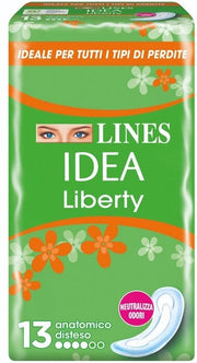 Lines Idea Sottile Anatomico 12 serviettes hygiéniques