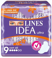 Lines Idea Ultra Jour avec Ailes 9 Serviettes