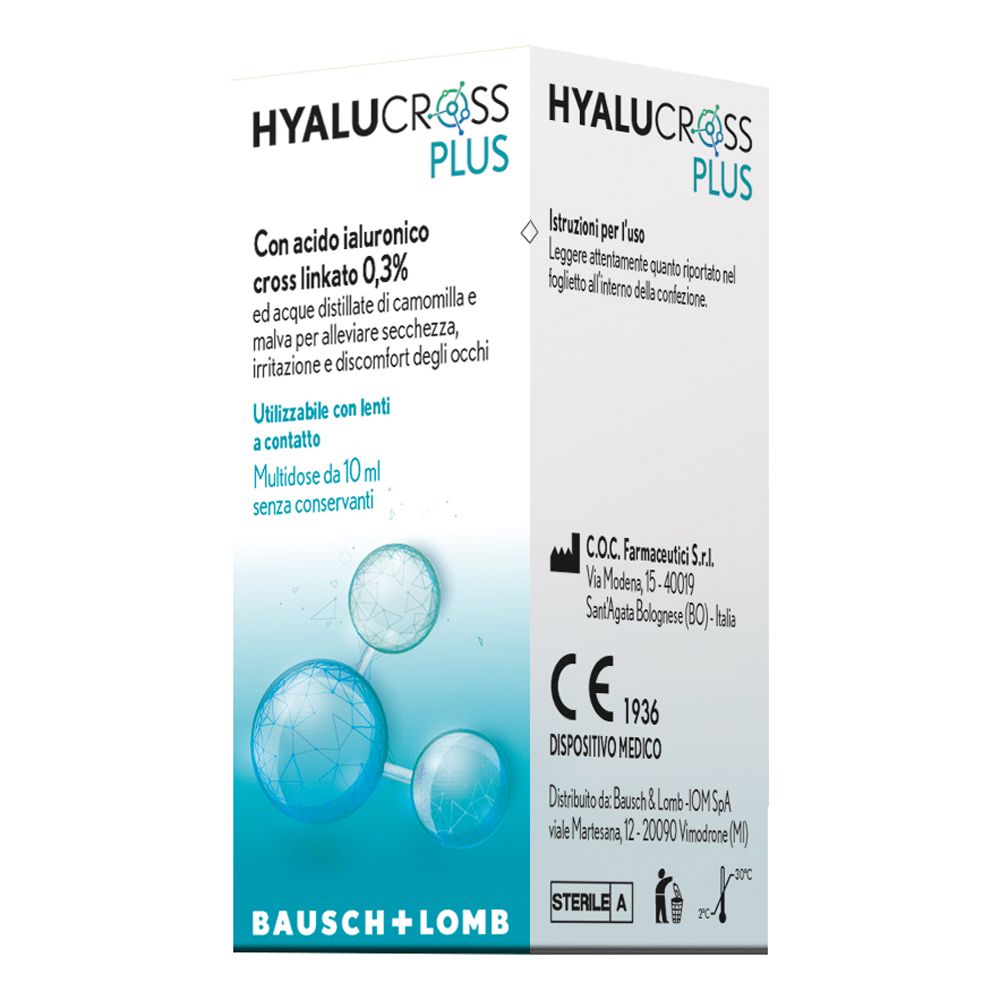 Hyalucross Plus Gouttes ophtalmiques 10 ml - Soulagement et hydratation