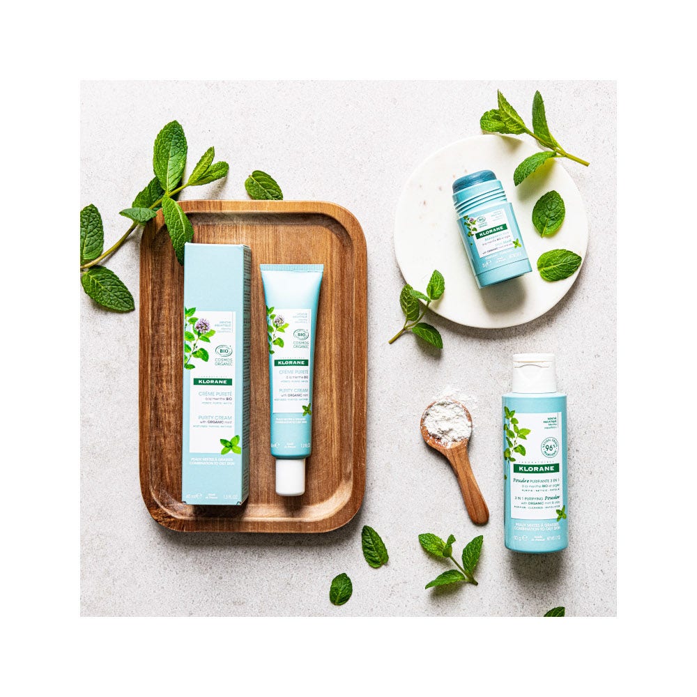 Klorane Poudre Purifiante Menthe Aquatique Bio 50 g