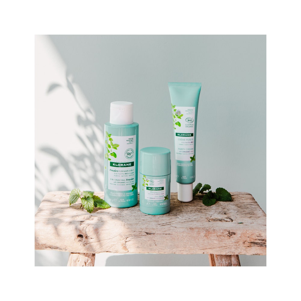 Klorane Poudre Purifiante Menthe Aquatique Bio 50 g