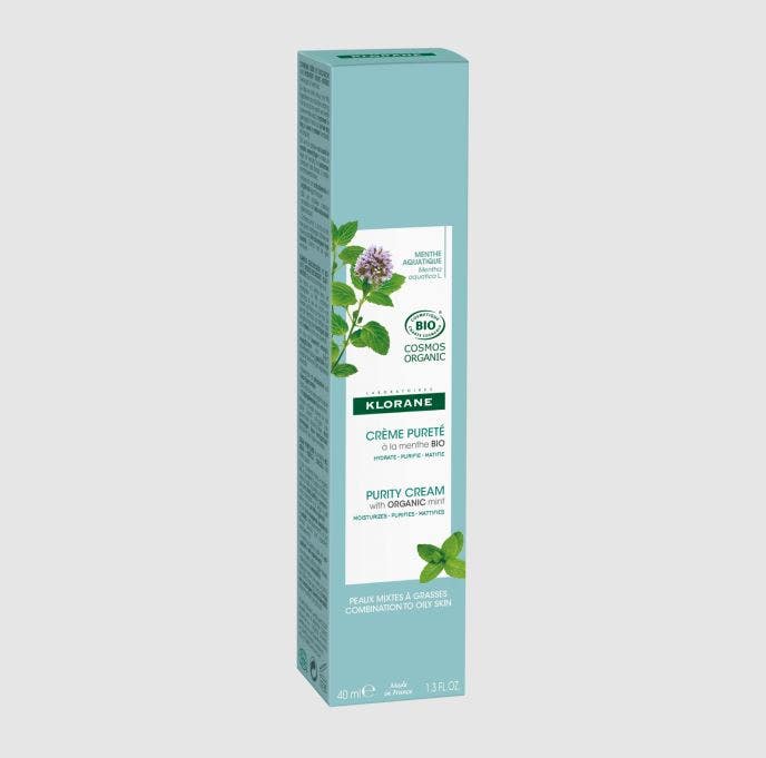 Klorane Crème Purifiante Visage Menthe Aquatique Bio 40 ml