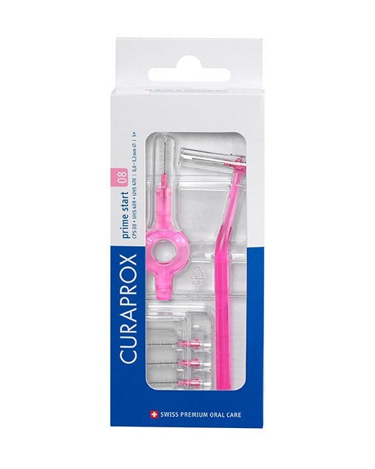 Curaprox CPS 08 Prime Start 5 brossettes + 1 manche UHS 409 + 1 manche UHS 470