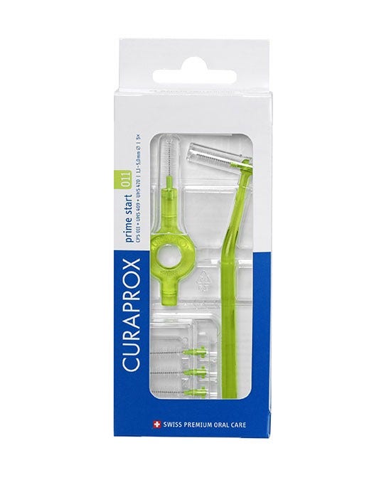 Curaprox CPS 011 Prime Start 5 brossettes + 1 manche UHS 409 + 1 manche UHS 470