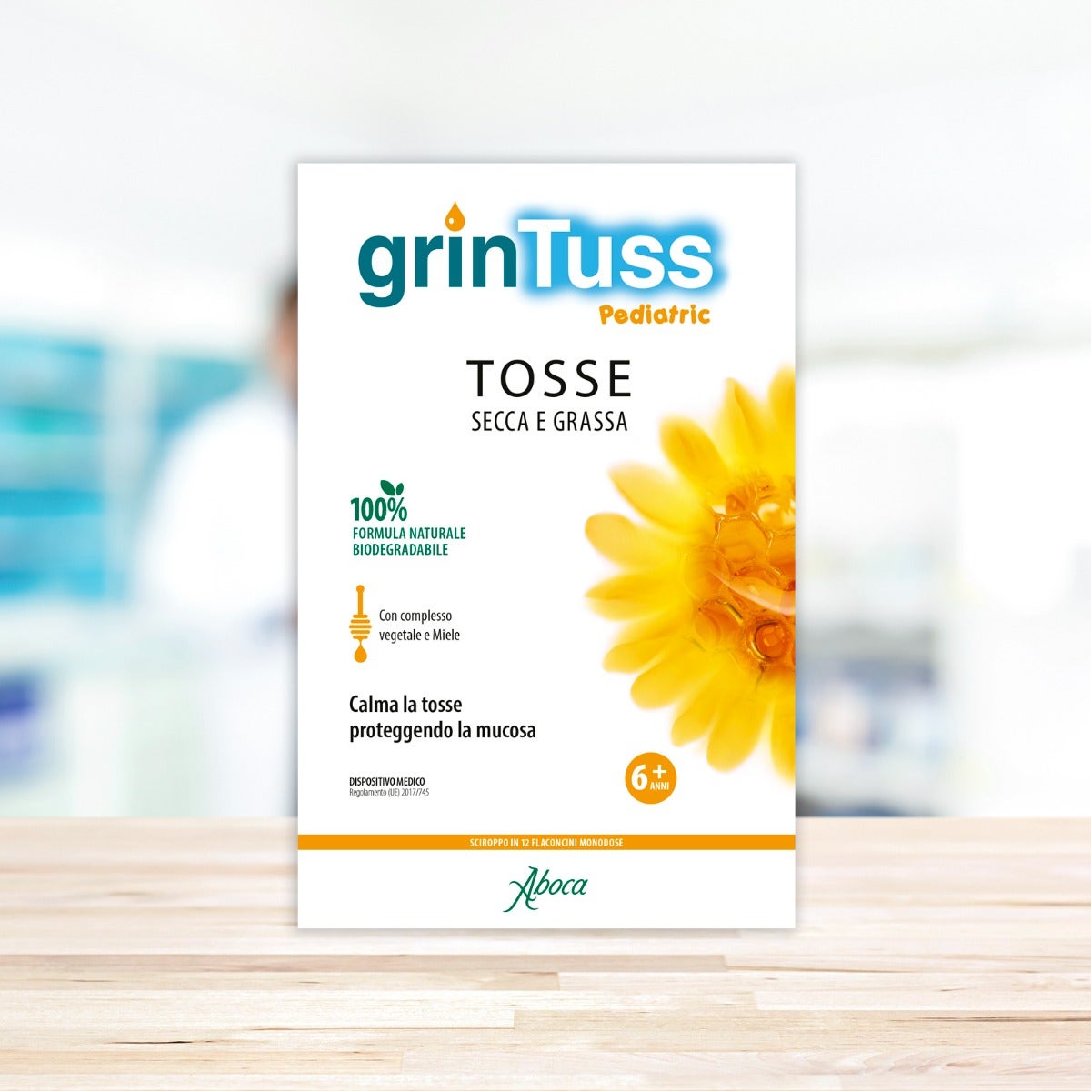 Aboca Grintuss Pédiatrique Sirop contre la toux pour enfants 12 flacons