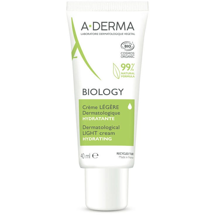 A-Derma Biology Crème Légère Dermatologique Hydratante 40 ml