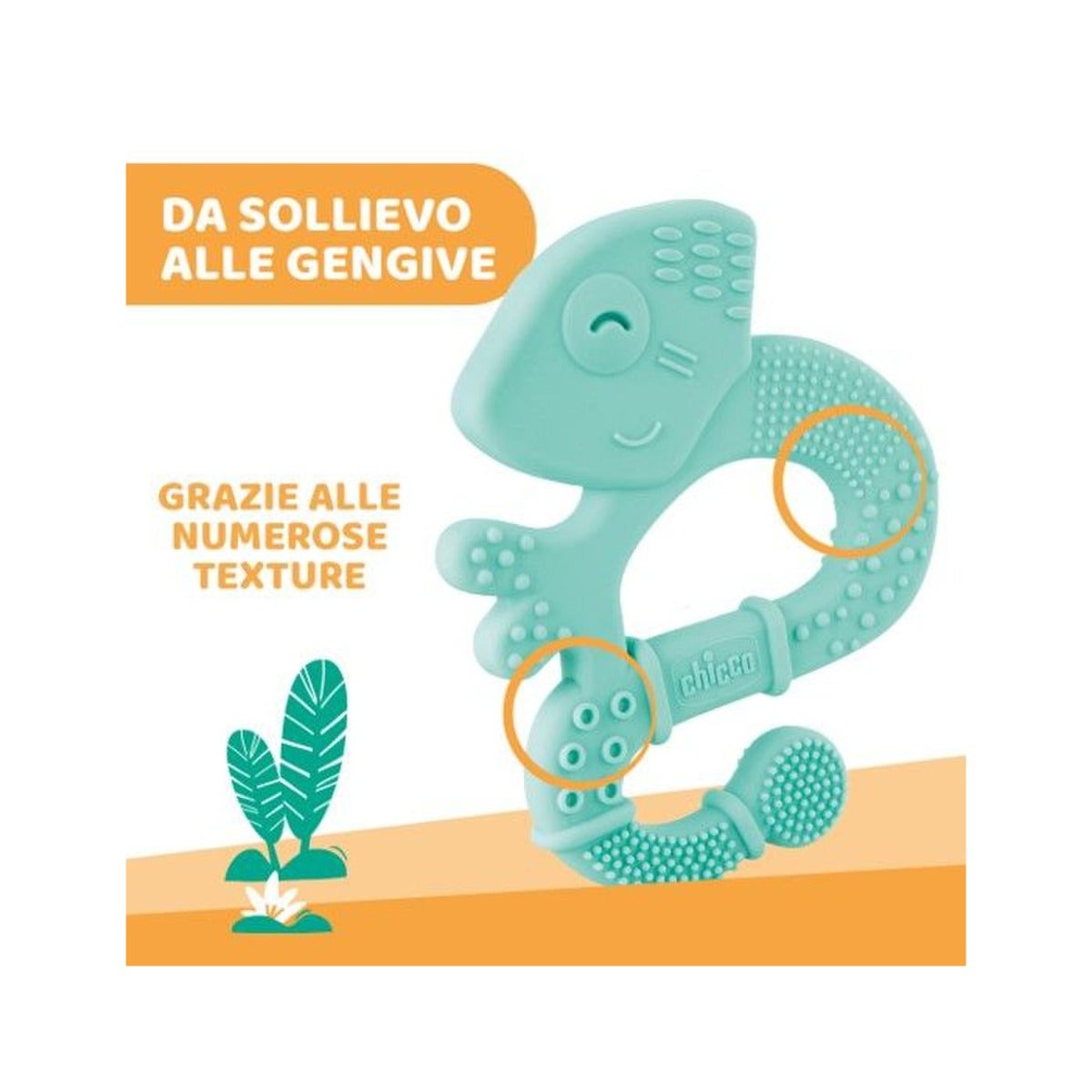 Chicco Anneau de dentition Soft Iguana Garçon Poils souples