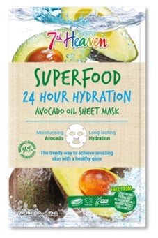 7th Heaven Masque visage Superfood en tissu de bambou à l'huile d'avocat