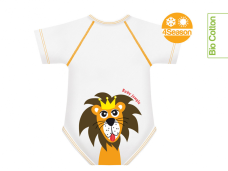 J Bimbi Body 0-36M Coton bio 4 saisons Baby Jungle Lion