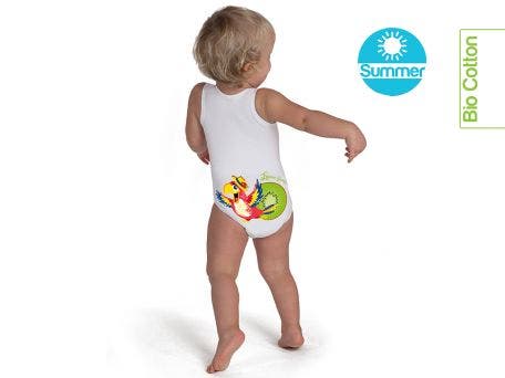 J Bimbi Body 0-36 Mesi Fresco Cotone Summer Pappagallo
