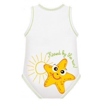 J Bimbi Body Neonato Senza Maniche In Cotone Bio 0-36 Mesi Stella Marina