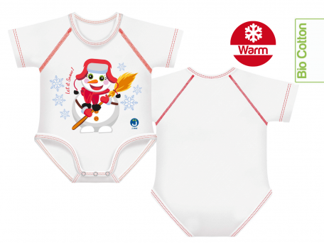 J Bimbi Body Bio Invernale Cotone Warm Pupazzo Di Neve 0-36 Mesi