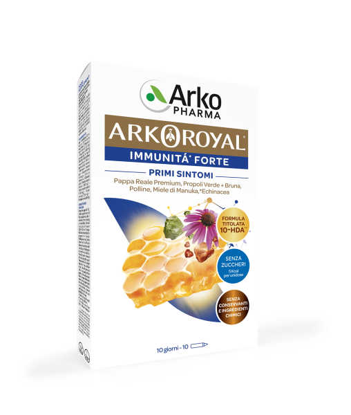 Arkopharma Arkoroyal Immunité Forte Sans Sucre 10 Flacons de 15 ml