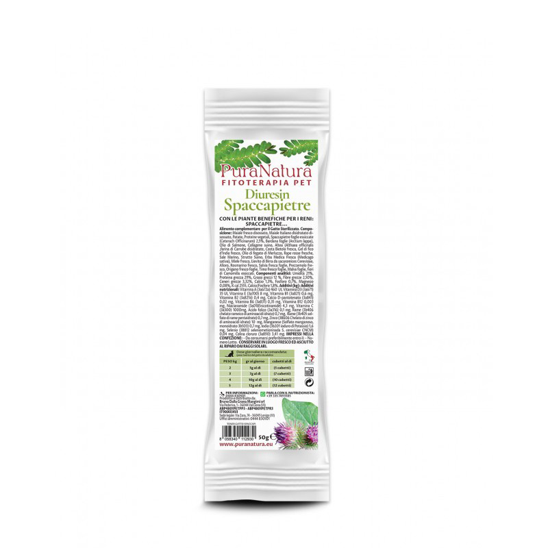 PuraNatura Diuresin Spaccapietre Integratore Per Gatti Adulti 50g