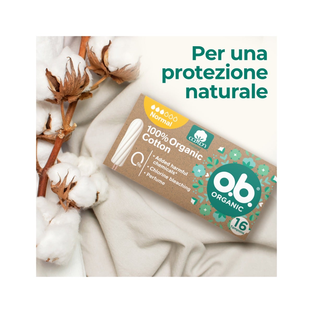 Ob Pro Comfort Organic Normal 16 tampons