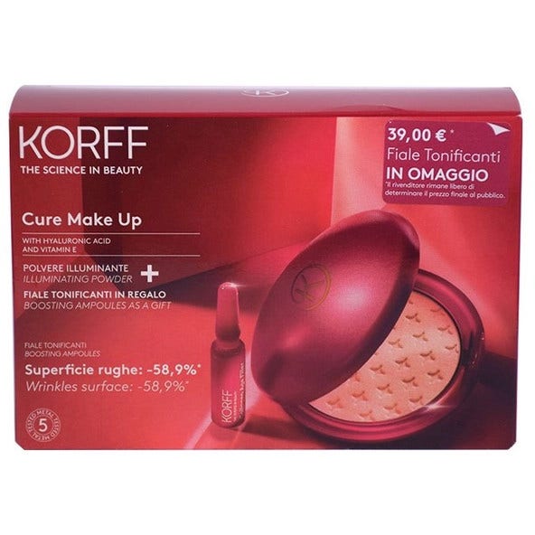 Korff Cure Make Up Poudre Illuminatrice + Ampoules Tonifiantes 7 pièces
