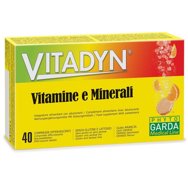Vitadyn Vitamines/Minéraux 40 comprimés effervescents 2 tubes