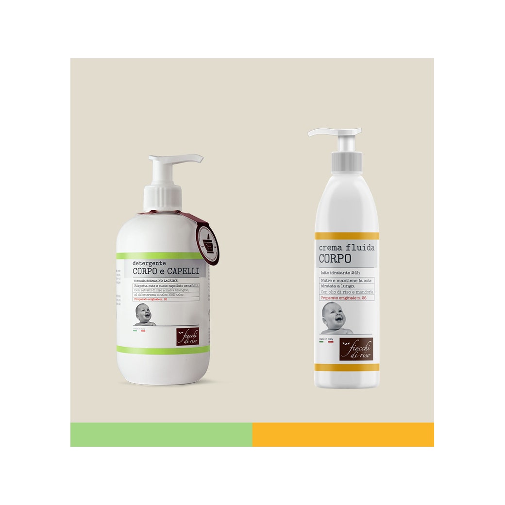 Fiocchi Di Riso Cofanetto Detergente Corpo Capelli 400ml + Crema Corpo 240ml + Peluche