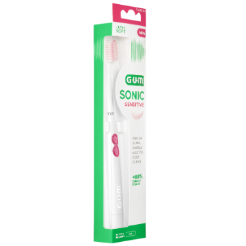 Gum Sonic Sensitive Brosse à dents à piles 1 pièce