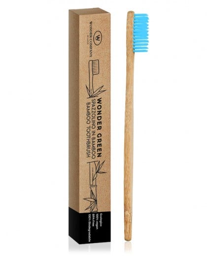 Bamboo Brosse à dents bleue 1 pièce