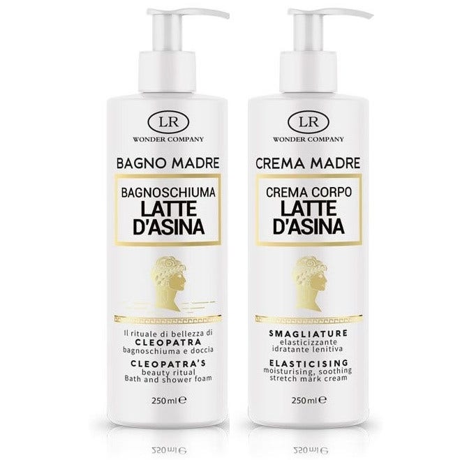 LR Wonder Cofanetto Latte D' Asina Bagnoschiuma 250ml + Crema Corpo 250ml
