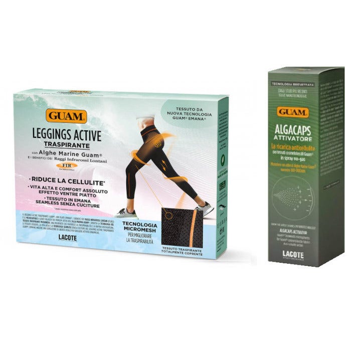 Guam Leggings Active Traspirante XS/S + Algacaps Attivatore Spray Alghe Marine 100ml