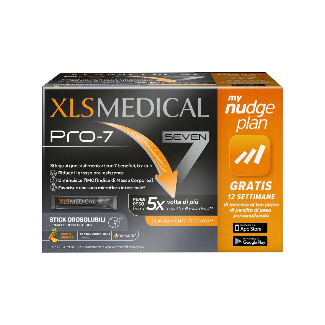 XLS Medical Pro 7 90 sticks orodispersibles, complément alimentaire minceur
