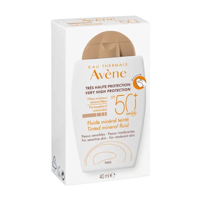 Eau Thermale Avène Solare Fluide Minéral Visage Teinté 40 ml SPF50+