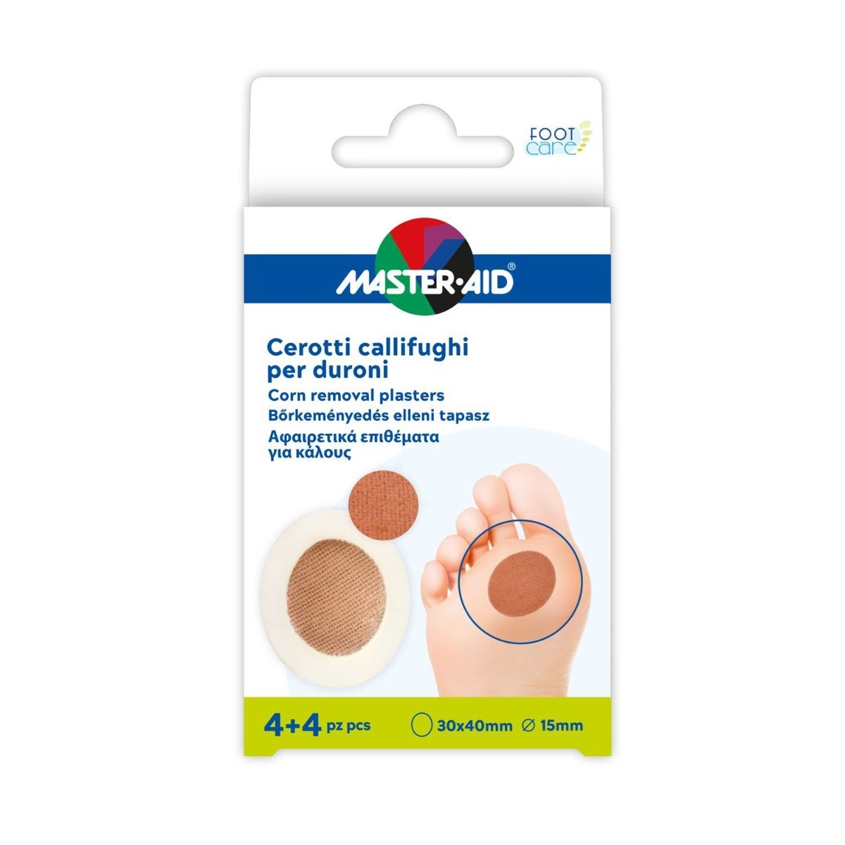 Master-Aid Pansements anti-callosités pour cors 4+4 pièces