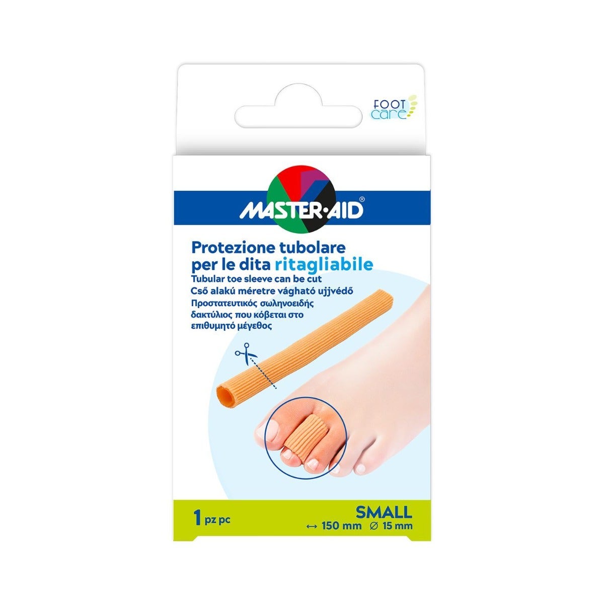 Master-Aid Protection tubulaire pour les doigts, découpable, taille Small, 1 pièce