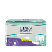 Lines Specialist Derma Protection Taille XL Maxi Absorption 20 couches-culottes unisexes