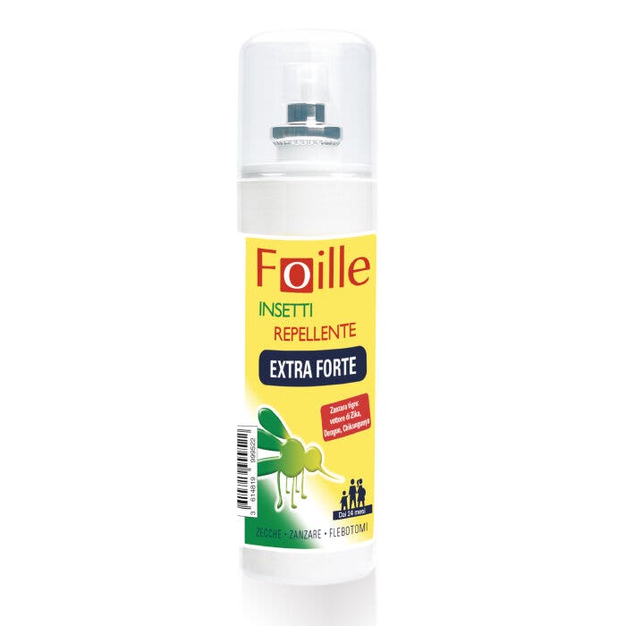 Foille Insectifuge Extra Fort DEET 50 %, Spray anti-moustiques, tiques et phlébotomes 100 ml