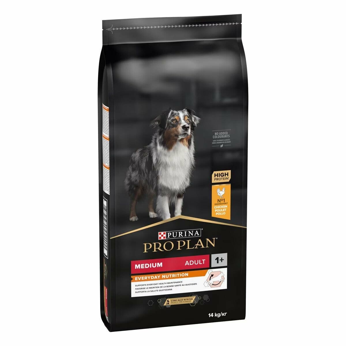 Purina Pro Plan Medium Adult Everyday Nutrition Croquettes au poulet pour chiens adultes de taille moyenne, sac de 14 kg