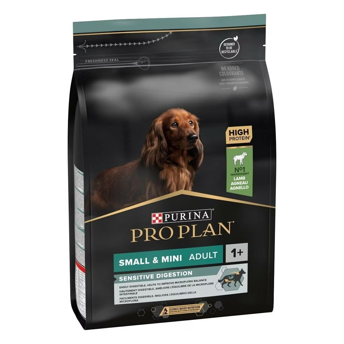 Purina Pro Plan Small & Mini Adult Sensitive Digestion Croquettes à l'agneau pour chiens adultes de petite taille/mini, sac de 3 kg